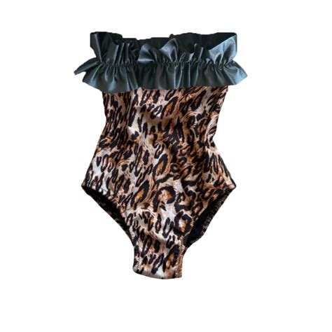 costume intero fendi leopardato|Costume leopardato intero fascia bambina .